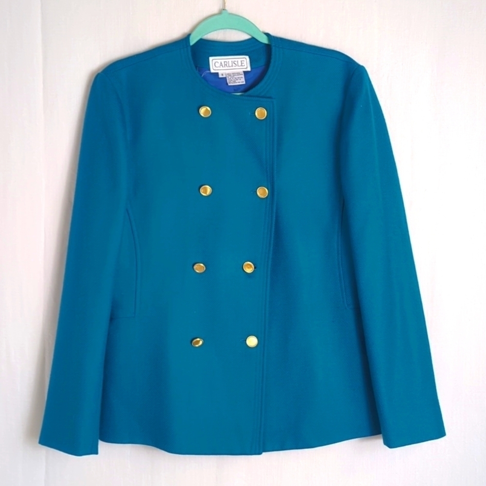 Carlisle Jacket Blazer Dark Turquoise Size 8
